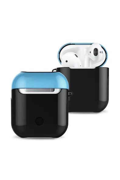 Newface Apple Airpods 2 (2.nesil) 3in1 Kılıf - Siyah-Mavi ürün görseli 1