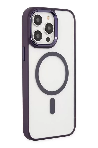 Newface Apple iPhone 13 Pro Kılıf Room Magneticsafe Silikon - Derin Mor ürün görseli 1