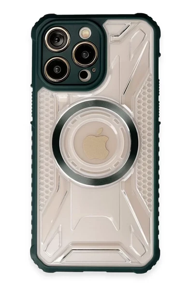 Newface Apple iPhone 14 Pro Kılıf Prag Magneticsafe Kapak - Koyu Yeşil ürün görseli 1