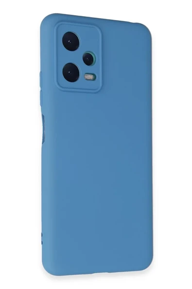 Newface Xiaomi Redmi Note 12 5G Kılıf Nano içi Kadife Silikon - Mavi ürün görseli 1