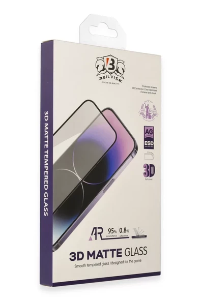 Newface Apple iPhone 14 Pro Max Bilvis 3D Mat Cam Ekran Koruyucu ürün görseli 1