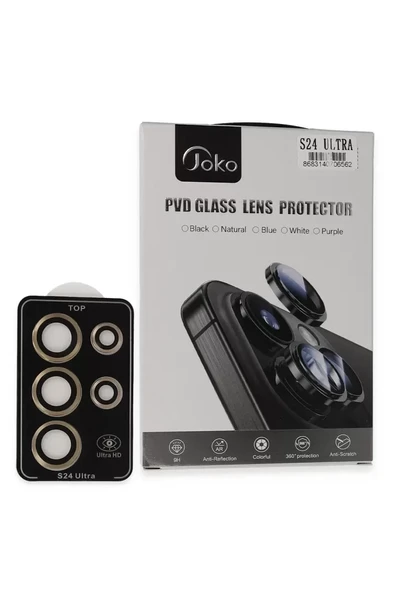 Joko Samsung Galaxy S24 Ultra PVD Metal Kamera Lens - Gold ürün görseli 1