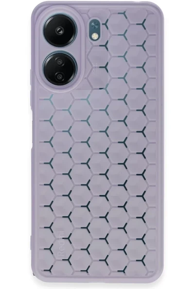 Newface Xiaomi Redmi 13C Kılıf Petek Silikon Kapak - Lila ürün görseli 1