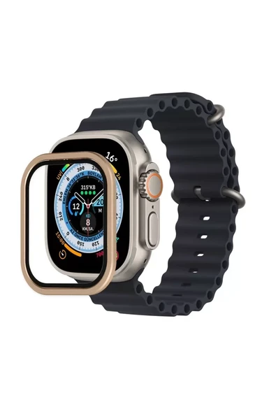Newface Apple Watch Ultra 49mm Alüminyum Kasa Cam Ekran Koruyucu - Yıldız Işığı ürün görseli 1