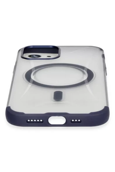 Joko Apple iPhone 12 Hilton Magsafe Kapak - Lacivert - Resim 3