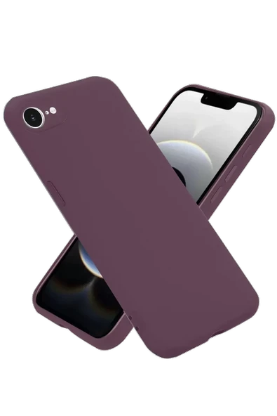 Newface Apple iPhone 16E Kılıf First Silikon - Mürdüm ürün görseli 1