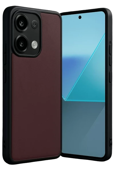 Newface Xiaomi Redmi Note 13 Pro 5G Kılıf Aras Deri Kapak - Bordo ürün görseli 1