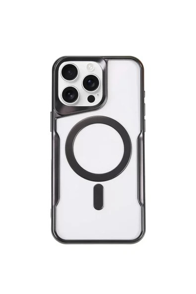 Newface Apple iPhone 11 Pro Max Kılıf Boyi Magsafe Silikon Kapak - Siyah ürün görseli 1