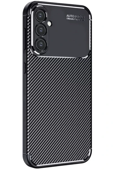 Newface Samsung Galaxy S25 Plus Kılıf Auto Focus Karbon Kapak - Siyah ürün görseli 1