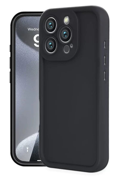 Newface Apple iPhone 16 Pro Kılıf Viera Silikon - Siyah ürün görseli 1