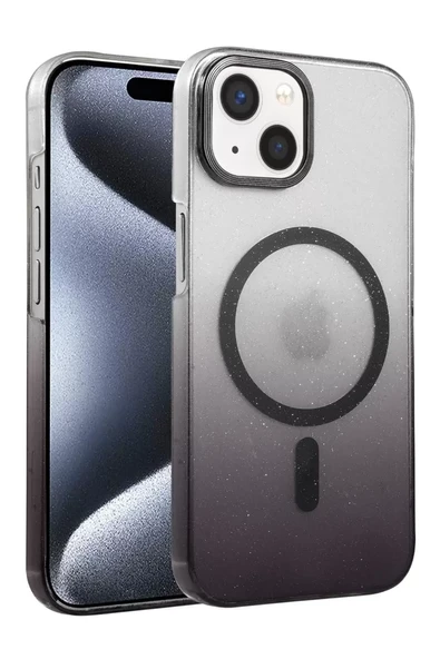 Newface Apple iPhone 14 Glossy Magsafe Kapak - Siyah ürün görseli 1