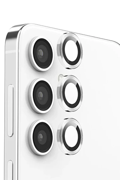 Newface Samsung Galaxy S25 Plus Raze Metal Kamera Lens - Gümüş ürün görseli 1