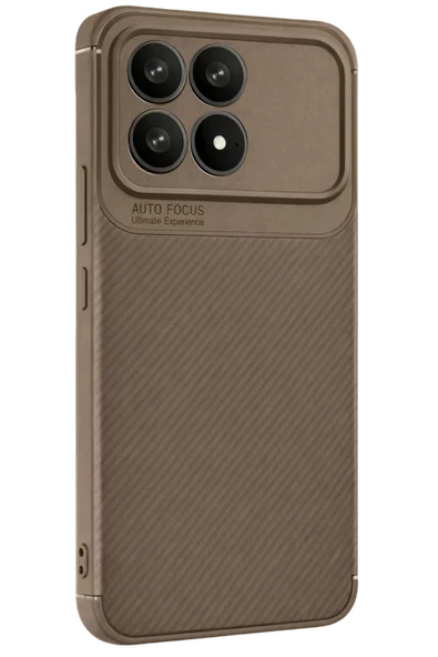 Newface Xiaomi Poco F8 Pro Auto Focus Karbon Kapak - Kahverengi ürün görseli 1