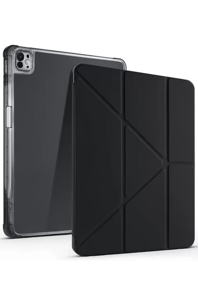 Newface Apple iPad Air 13 (2024) Kılıf Kalemlikli Mars Tablet Kılıfı - Siyah ürün görseli 1