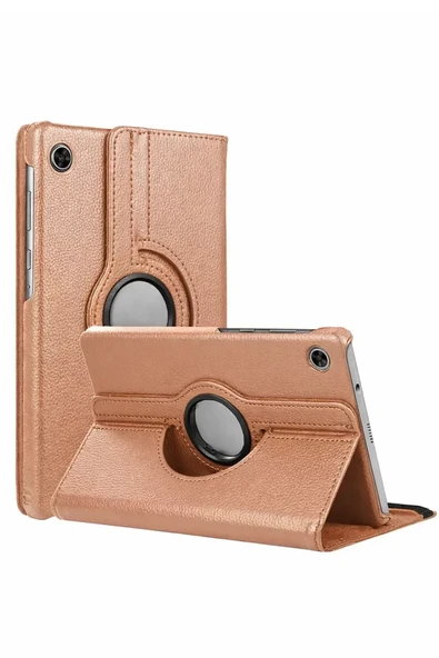 Newface Samsung Galaxy Tab A11 360 Tablet Deri Kılıf - Rose Gold ürün görseli 1