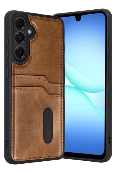 Newface Samsung Galaxy A57 5G Sara Kartvizitli Deri Kılıf - Taba ürün görseli 1