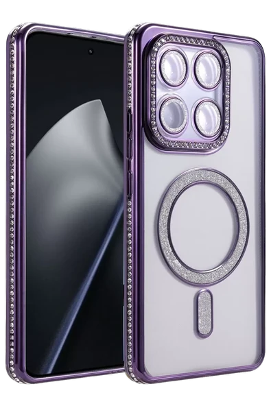 Newface Xiaomi Mi 15T Pro Joke Simli Magneticsafe Kılıf - Derin Mor ürün görseli 1