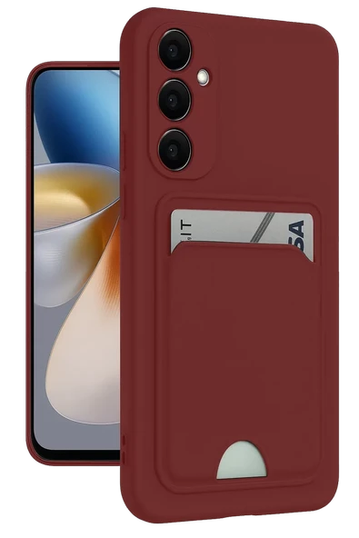 Newface Samsung Galaxy M15 Kelvin Kartvizitli Silikon - Bordo ürün görseli 1