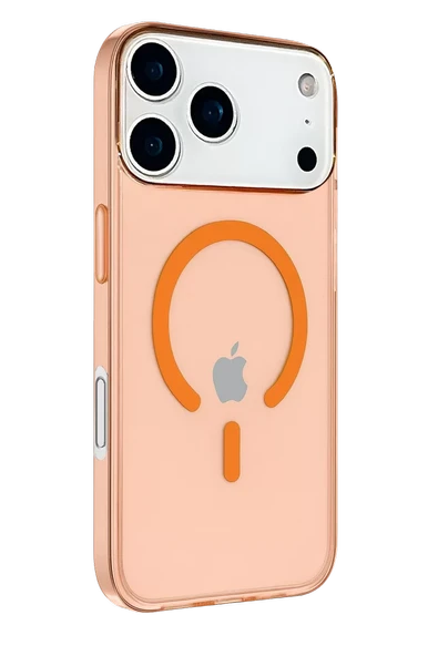 Newface Apple iPhone 17 Pro Max Kılıf Pc Real Magsafe Kapak - Turuncu ürün görseli 1