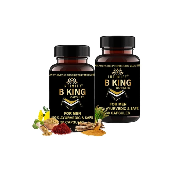 B King Erkek Destekleyici 2 Adet Shilajit Shatavari Gokshura Safed Musli Shudha 30lu ürün görseli 1
