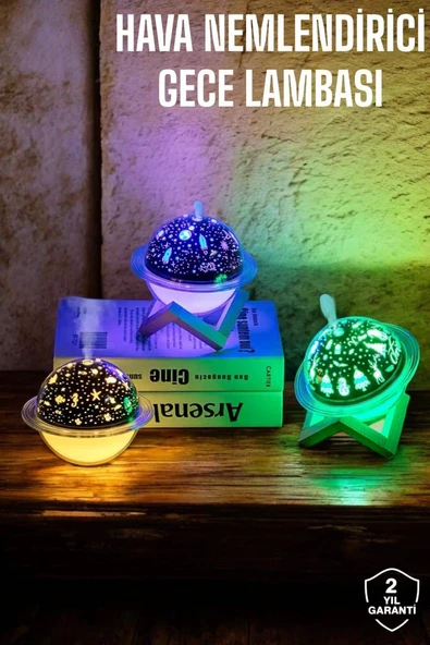 Hava Nemlendirici Masa ve Gece Lambası USB Projeksiyon Aromaterapi ürün görseli 1