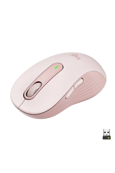 Logitech M650 Signature 910-006237 Pembe Sessiz Büyük Boy Sağ El Optik Kablosuz Mouse ürün görseli 1