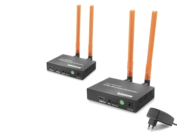 Hdmi Kablosuz Görüntü Ve Ses Aktarım Seti Loop-Out 1080P 300 M Siyah HDX1384 ürün görseli 1