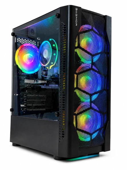 DAGMOR İ5 3470 16 GB RAM 256GB NVME M2 +500GB DEPOLAMA 4GB VGA RX550 PC KASA ürün görseli 1