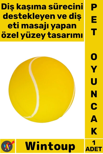 #KediTopu Kedi Köpek Isırma Diş Kaşıma Sağlam Dayanıklı Eğitici Nunbell Evcil Hayvan Mini Oyun Topu ürün görseli 1