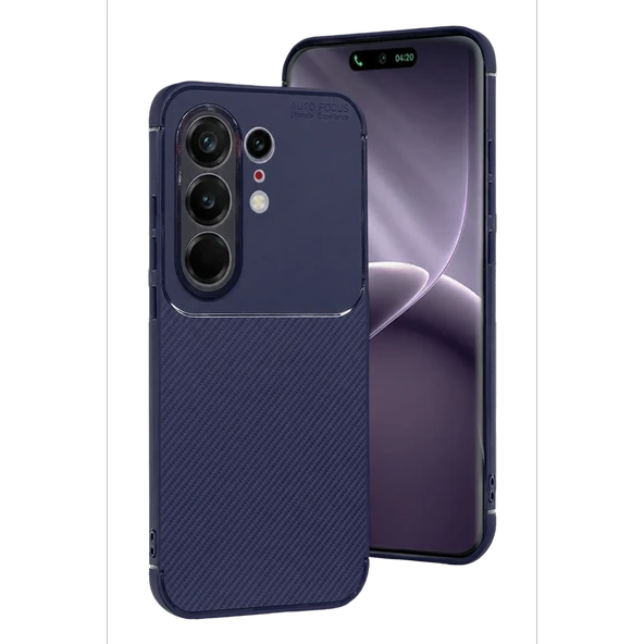 Tecno Camon 50 Pro 5g Auto Focus Karbon Kapak - Lacivert ürün görseli 1