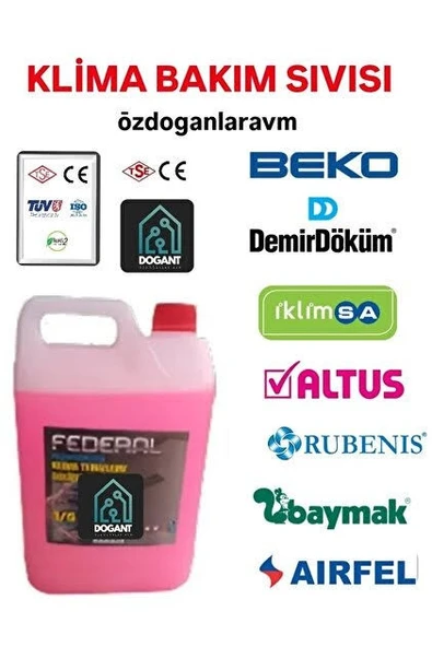 Efect Klima Temizleme Kimyasal Sıvısı 5lt Konsantre 1. Kalite Klima İlaçları İçin Uygun+Fırça+Eldiven ürün görseli 1