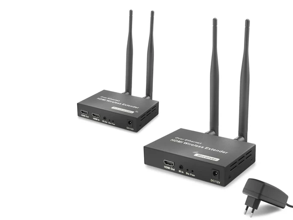 Hdmi Kablosuz Görüntü Ve Ses Aktarım Seti Loop-Out 1080P 200 M Siyah HDX1444 ürün görseli 1