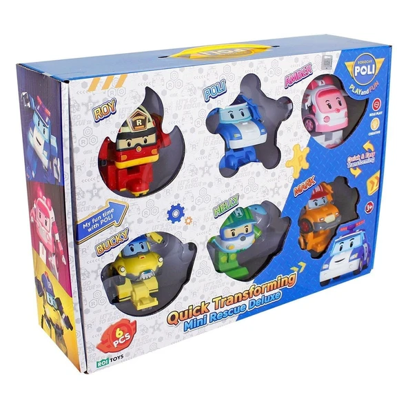 Poli Zr-915 Robar Poli Quick Transforming Mini Rescue Deluxe Set ürün görseli 1