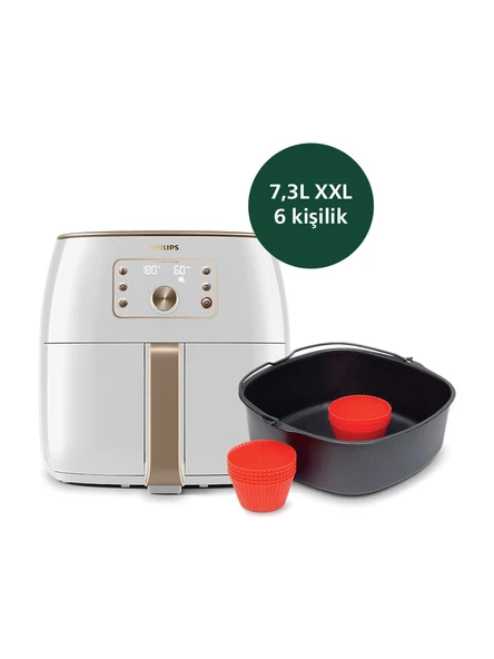 Philips Airfryer XXL HD9870/20 Premium 7.3 lt Yağsız Fritöz (KUTU HASARLI SIFIR SERGİ ÜRÜNÜ LÜTFEN AÇIKLAMAYI OKUYUNUZ) ürün görseli 1