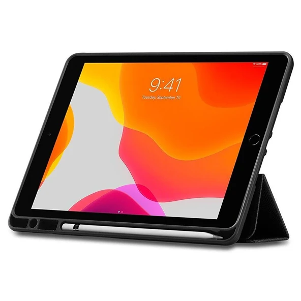 Spigen Apple iPad 10.2 WIFI 9.Nesil (2021)  8.Nesil (2020)  7.Nesil (2019) Kılıf Urban Fit Dokuma Black ürün görseli 1