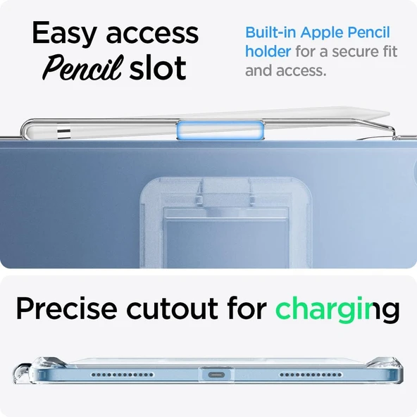 Spigen Apple iPad 10.9'' 10.nesil (2022) Kılıf Skin Hybrid S Crystal Clear - ACS05419 ürün görseli 1