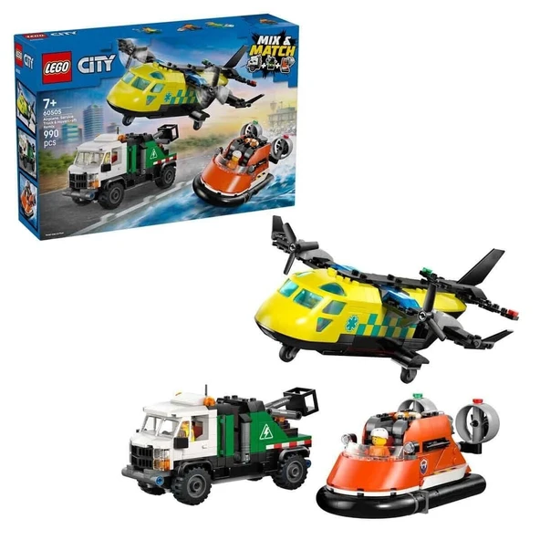 60505 City Uçak, Servis Kamyonu Hoverkraft 990 Parça +7 Yaş ürün görseli 1