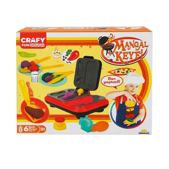 2052 Crafy Mangal Keyfi Oyun Hamuru Seti 300 G 22 Parça ürün görseli 1
