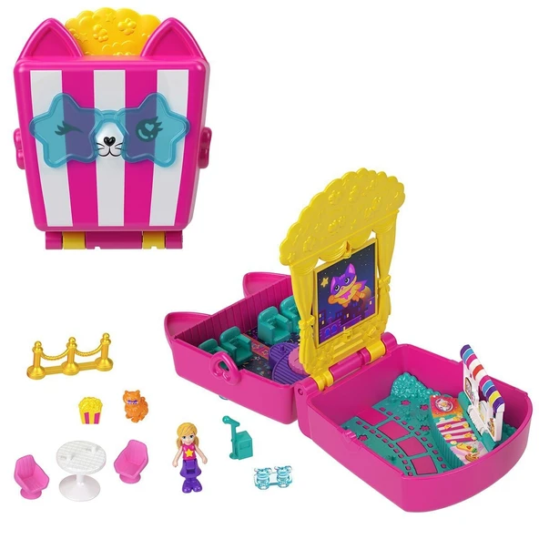 Jfv01 Polly Pket Kedicik Sineması Mini Oyun Seti ürün görseli 1