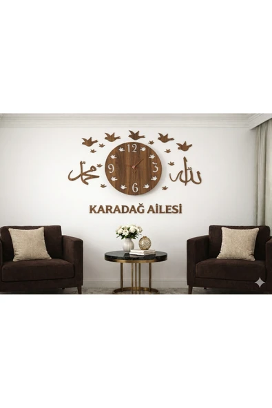 Duvar saati salon için şık tasarım kişiye özel no6010 ürün görseli 1