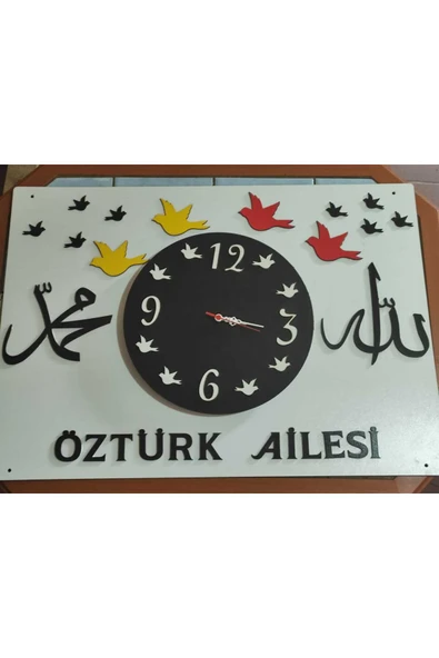 Duvar saat seti kişiye özel Salon//İş yeri için Çok ŞIK ebatları. 60*120 MRC HEDİYE SEPETİ no:1114 ürün görseli 1