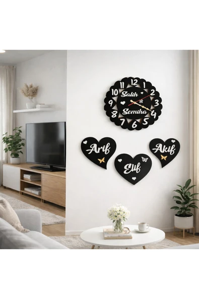 Odalar için duvar saati kişiye özel saat 40 cm dir.MRC HEDİYE SEPETİ no:876 ürün görseli 1