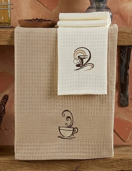 Bicomi Ultra Emici 6'lı Mikrofiber Kahve Serisi Mutfak Kurulama Bezi Seti (30x50 cm) ürün görseli 1