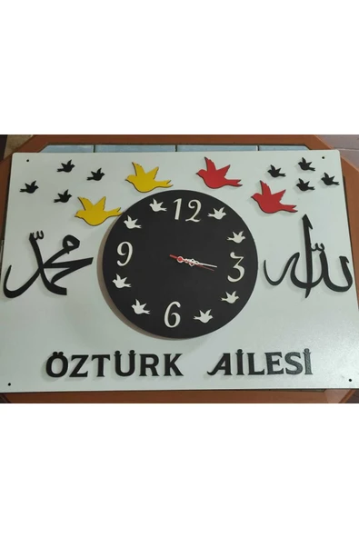 SALON-ODA-İŞ YERİ kaliteli DUVAR SAATİ ÇOK ŞIK TASARIM (Annelere özel) Salon takımıMRC HEDİYE SEPETİ no:907 ürün görseli 1