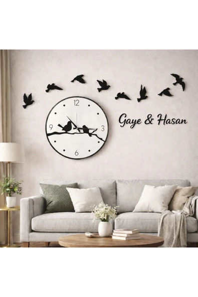 Salon ve Odalar için duvar saati SIK VE TASARIM kişiye özel no 79 ürün görseli 1
