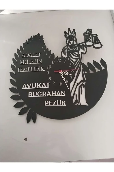 Anneler gününe özel Avukat **Avukatlık Bürosu **savcı**Hakim** kişiye özel isim Yazılı DUVAR SAATİMRC HEDİYE SEPETİ no:892 ürün görseli 1