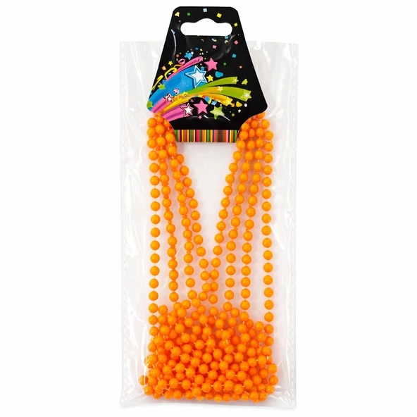 Neon Tcu Boncuk Kolye 80 cm – Retro 80’ler 90’lar Parti Aksesuarı ürün görseli 1