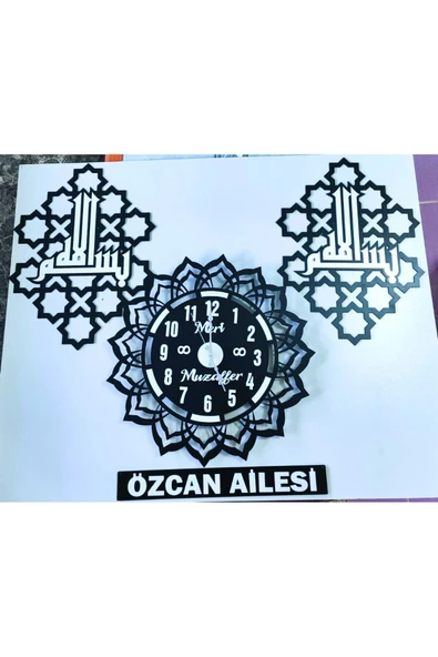 Duvar Saati 4 Lü Set Zarif Ve Şık Hediye - Resim 2