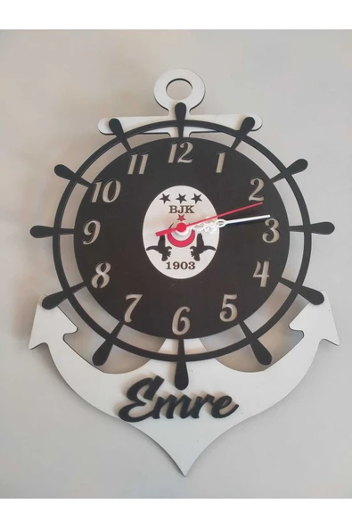 Bjk Temalı Duvar Saati (? BEŞİKTAŞ ?) - Resim 4