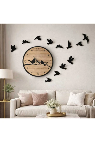 Odalar için sık ve tasarım duvar saati saat 40 cm dir no 74 ürün görseli 1